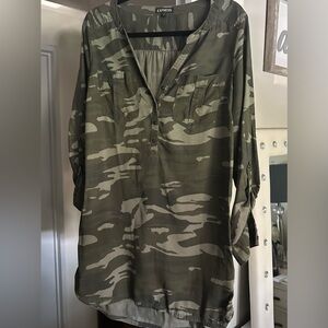 Express Green Camouflage dress
